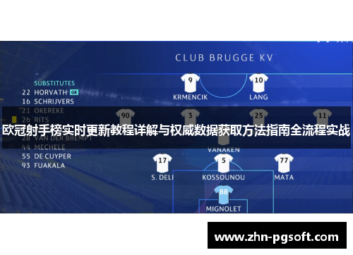 欧冠射手榜实时更新教程详解与权威数据获取方法指南全流程实战