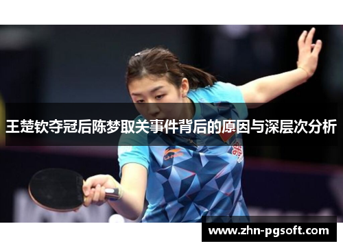王楚钦夺冠后陈梦取关事件背后的原因与深层次分析